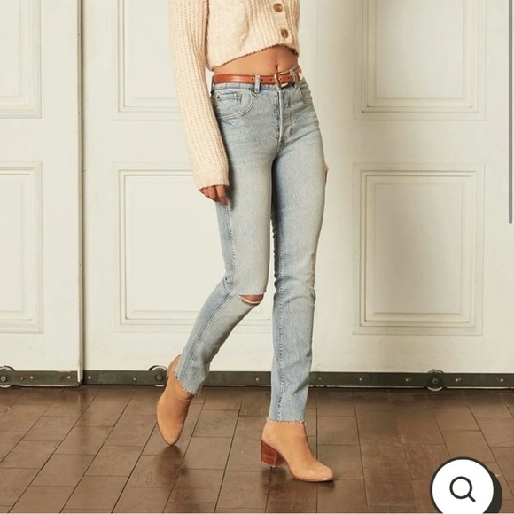 Boyish The Dempsey High Rise Straight Leg Jeans Big Sleep Wash 26 - Picture 1 of 11